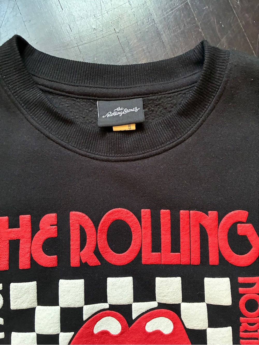 Rolling Stones Black Crewneck Sweatshirt with Red Graphic, size small - Picture 4 of 5